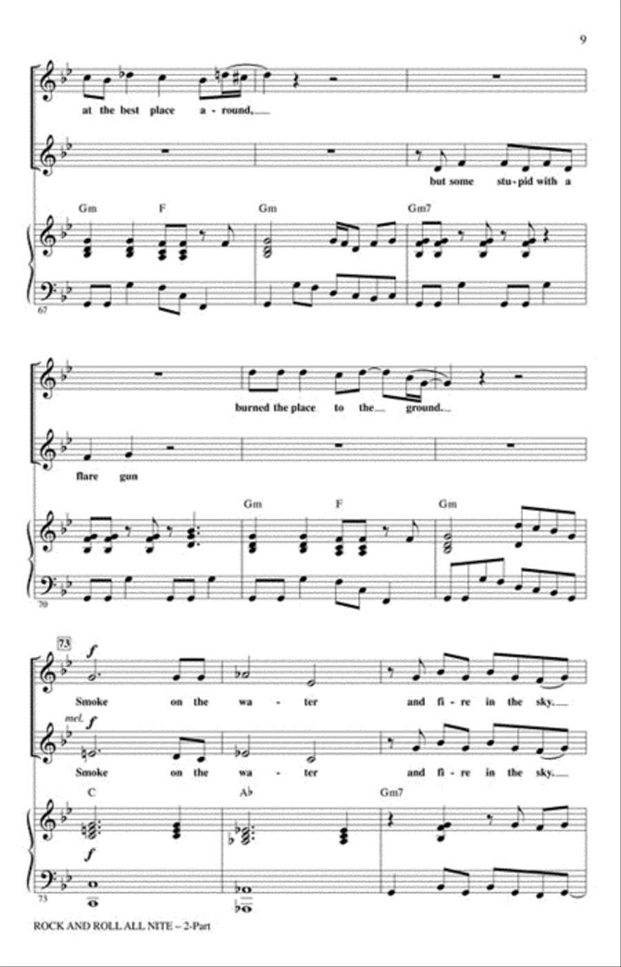 Rock and Roll All Nite Rock and Roll All Nite 2-Part scores gallery preview page 3