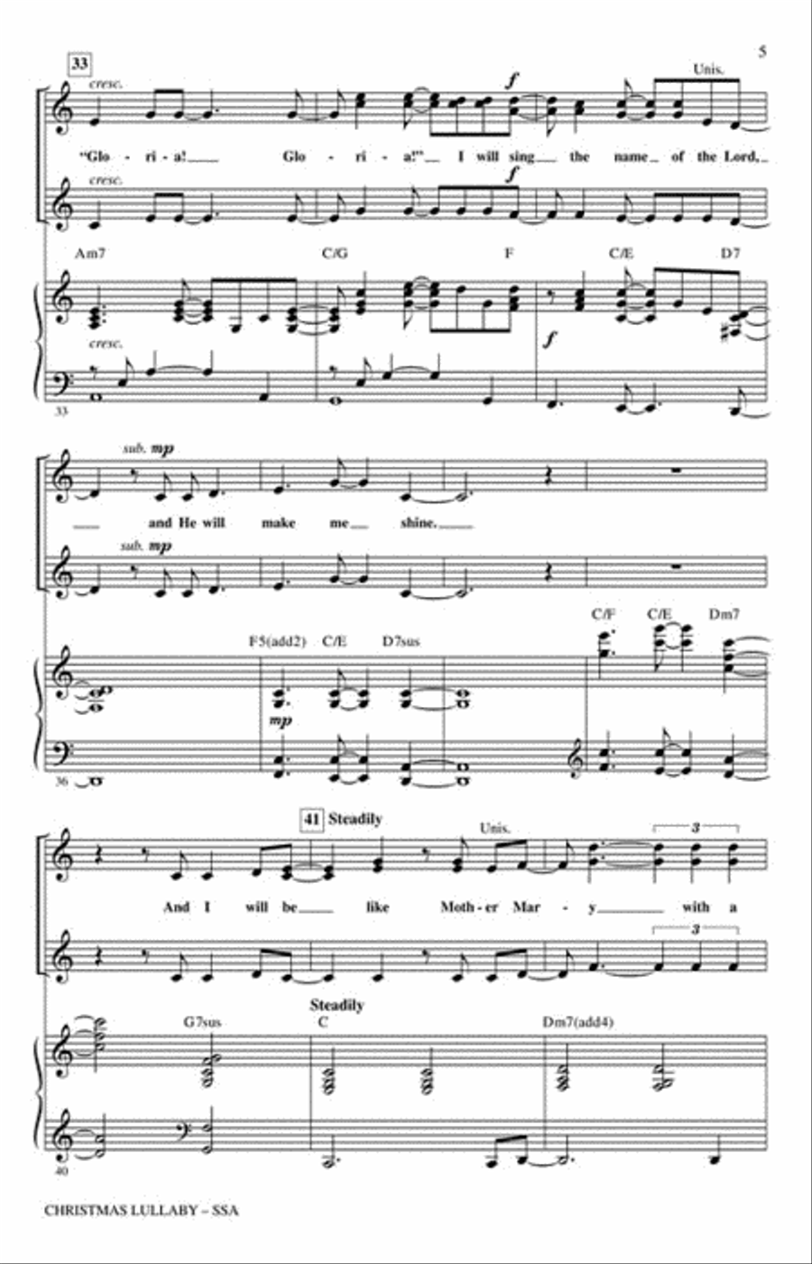 Christmas Lullaby Christmas Lullaby SSA scores gallery preview page 2