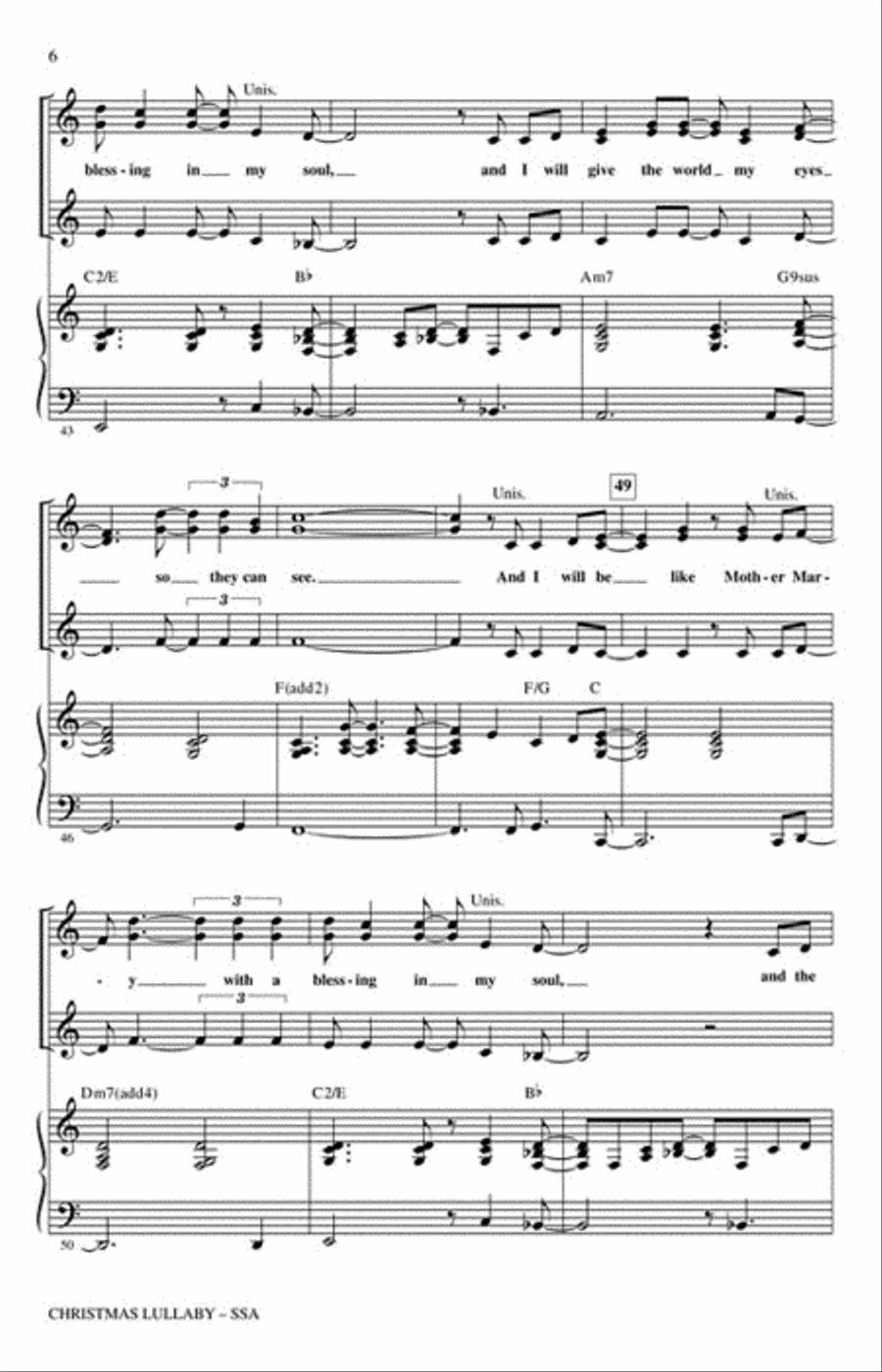 Christmas Lullaby Christmas Lullaby SSA scores gallery preview page 3