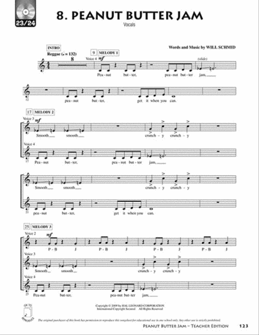 Peanut Butter Jam Peanut Butter Jam Choir scores gallery preview page 3