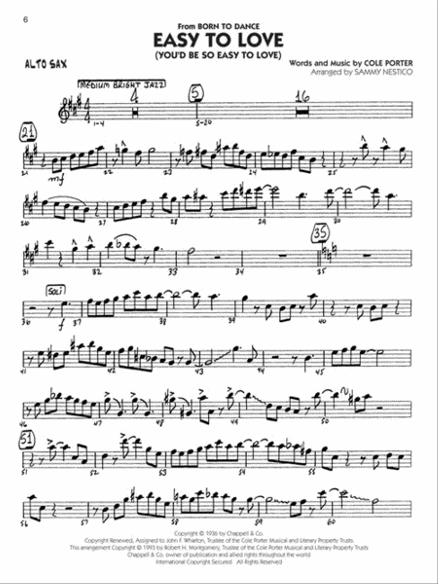 Standards – Alto Sax Big Band scores gallery preview page 4
