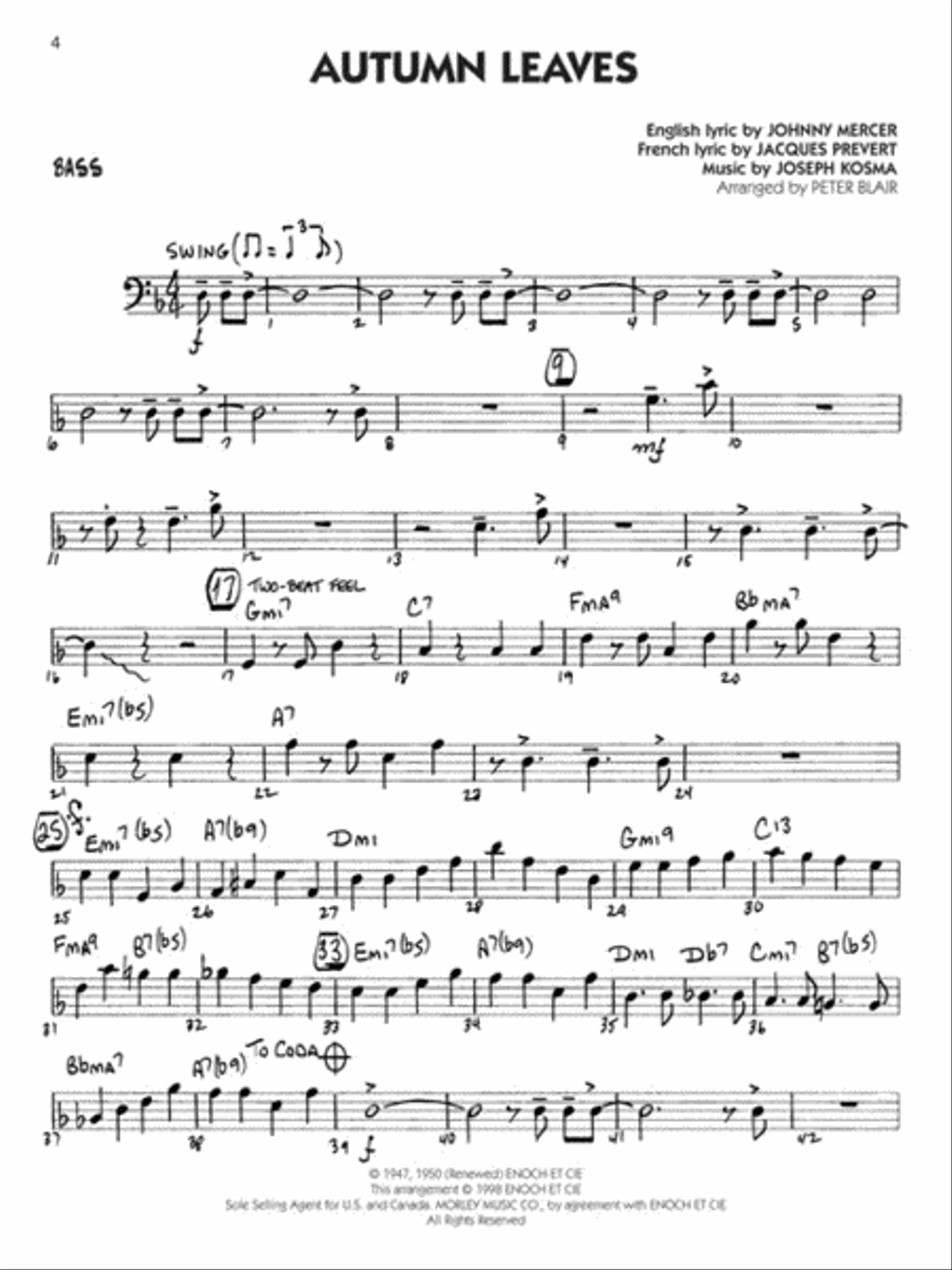Standards - Bass Big Band scores gallery preview page 3