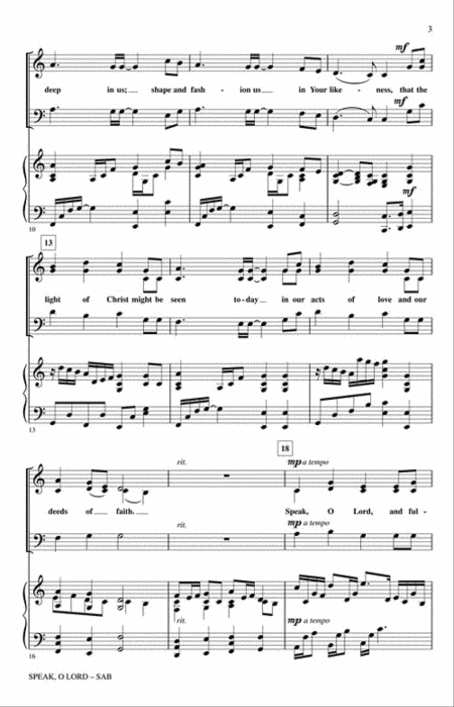 Speak, O Lord Speak, O Lord 3-Part scores gallery preview page 3