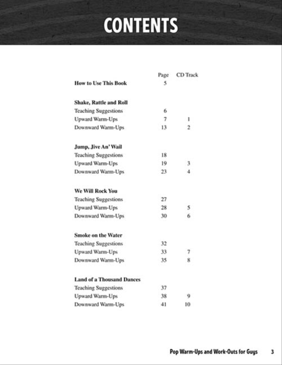 Pop Warm-Ups & Work-Outs for Guys - CD Choir scores gallery preview page 2