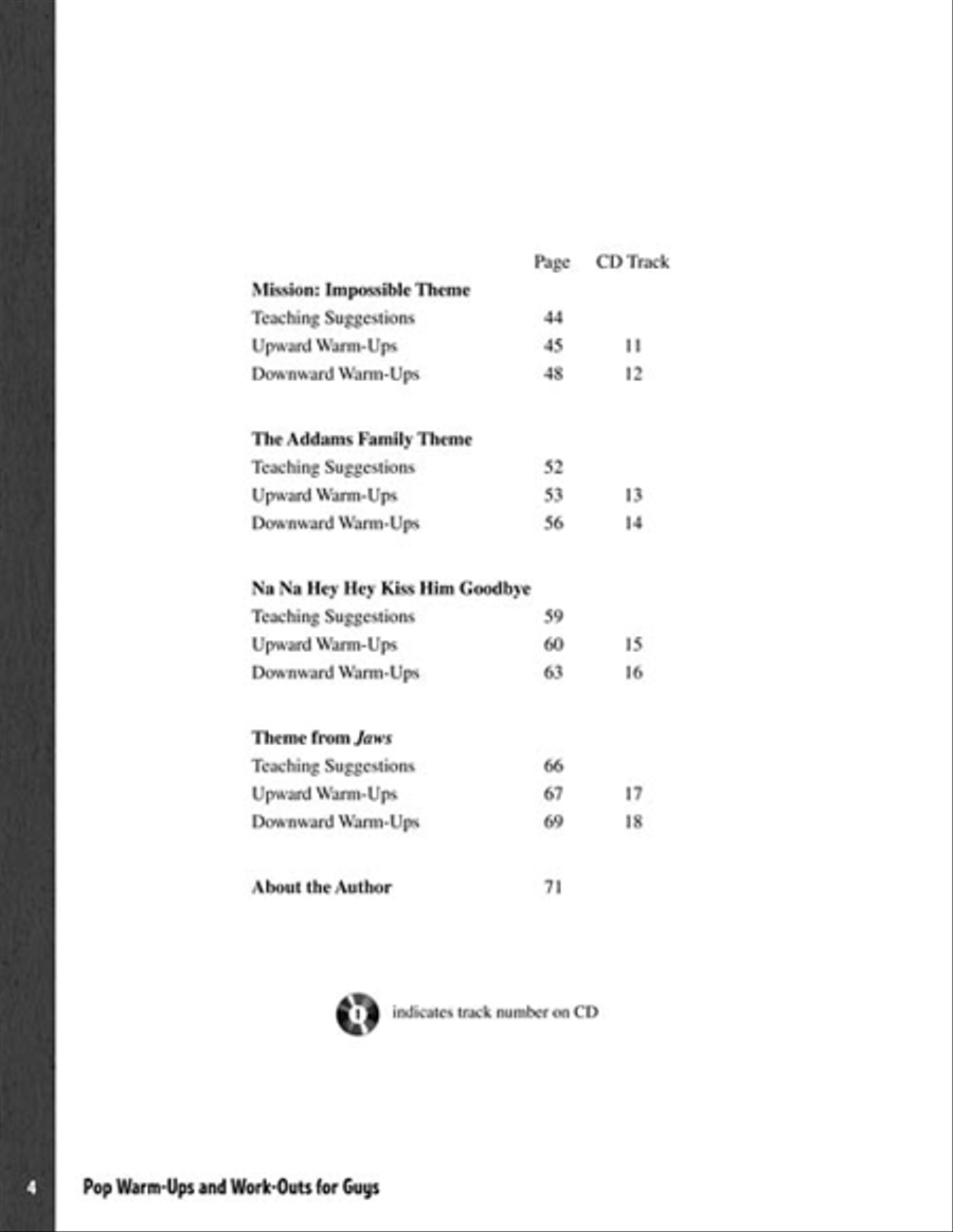 Pop Warm-Ups & Work-Outs for Guys - CD Choir scores gallery preview page 3