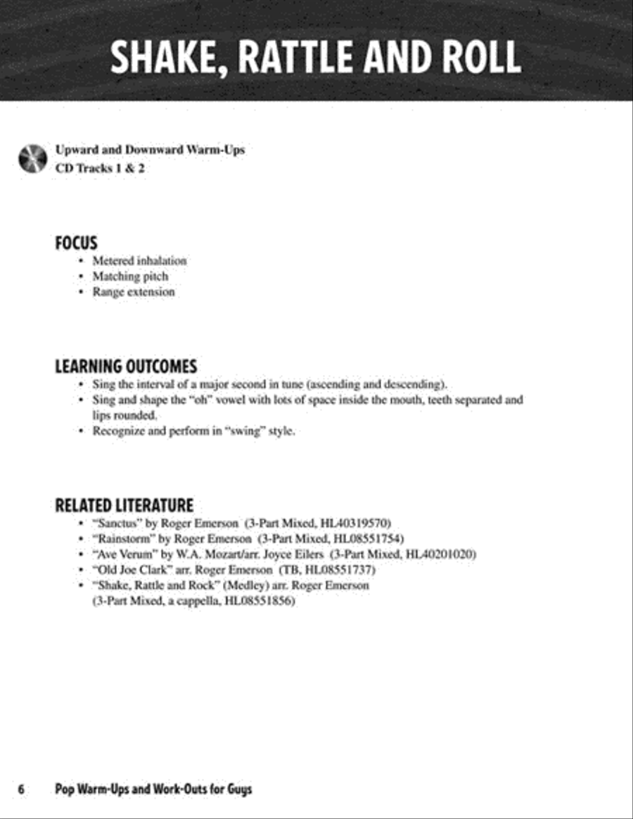 Pop Warm-Ups & Work-Outs for Guys - CD Choir scores gallery preview page 5