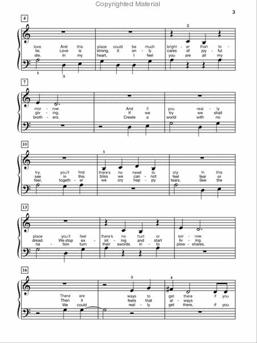 Heal the World Piano Solo scores gallery preview page 3