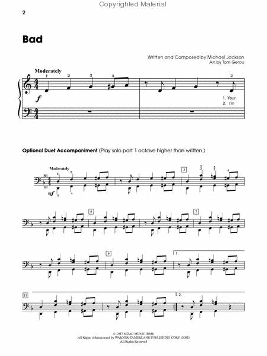 Bad Piano Solo scores gallery preview page 2