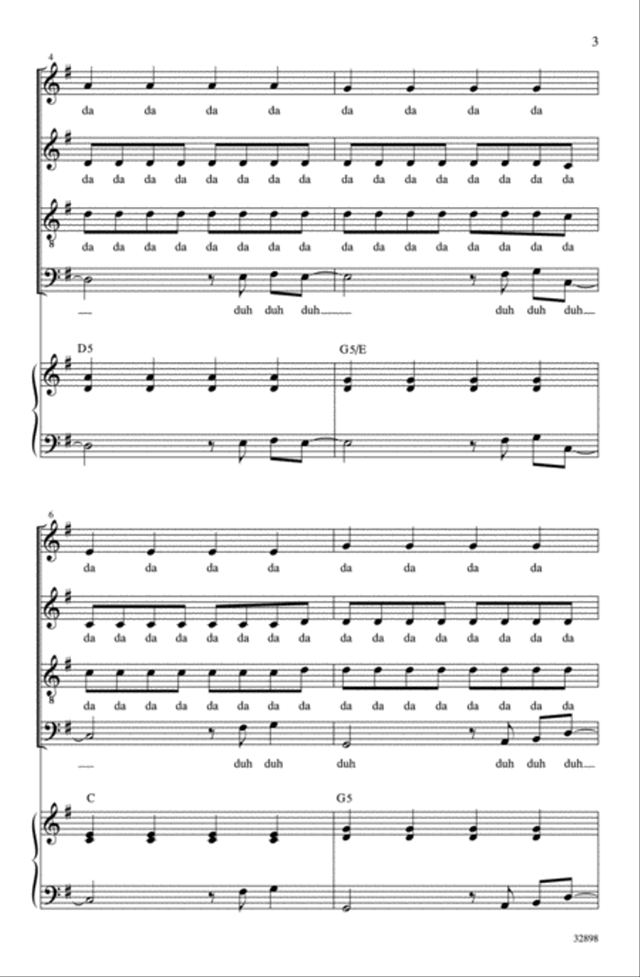 Don't Stop Believin' Don't Stop Believin' 4-Part scores gallery preview page 3