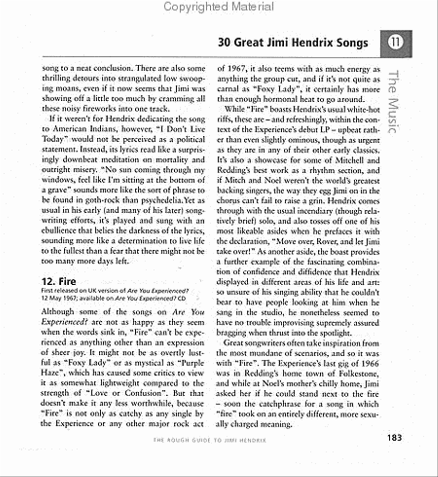 The Rough Guide to Jimi Hendrix Collection / Songbook scores gallery preview page 4