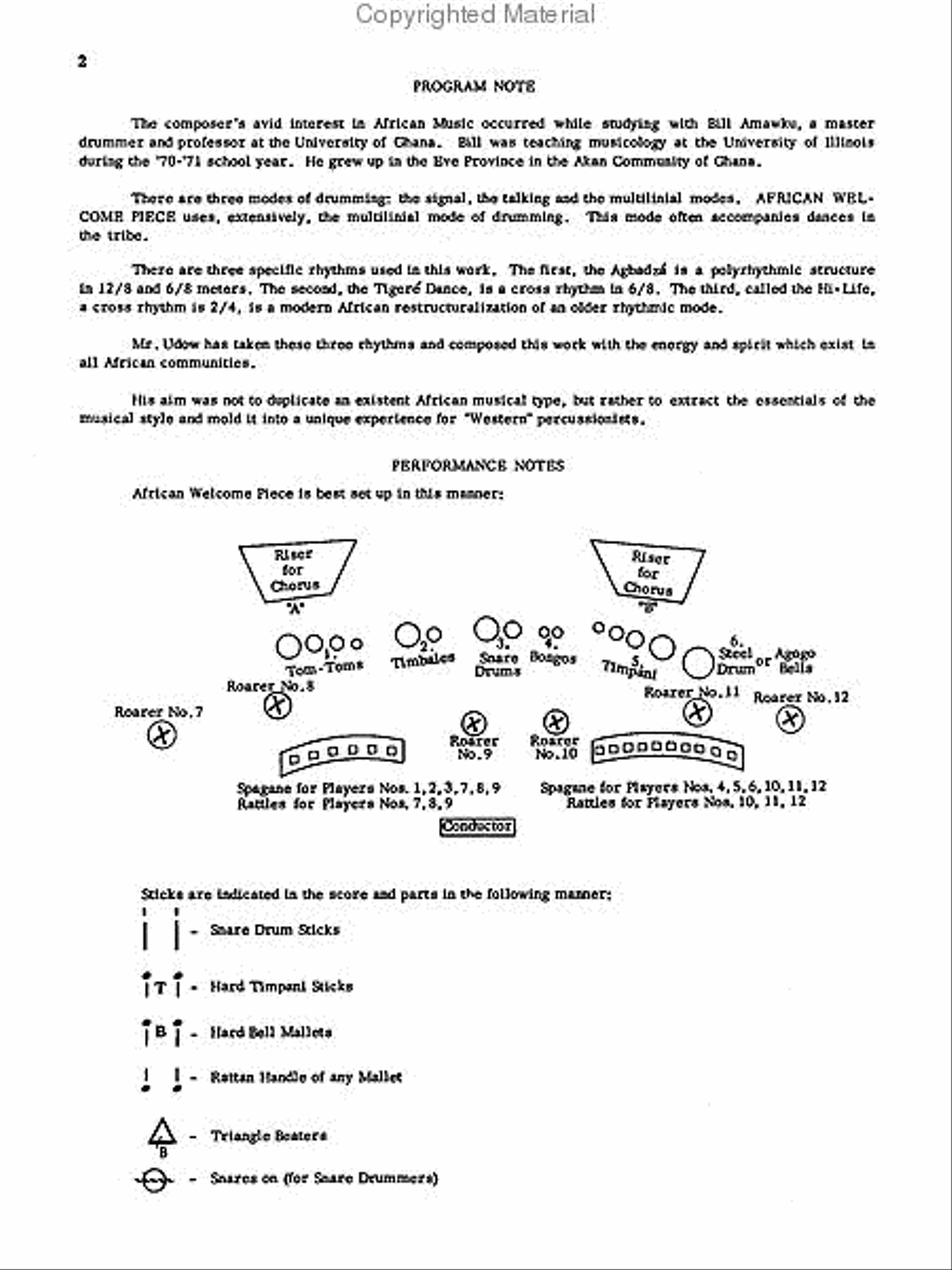 African Welcome Piece Choir scores gallery preview page 3