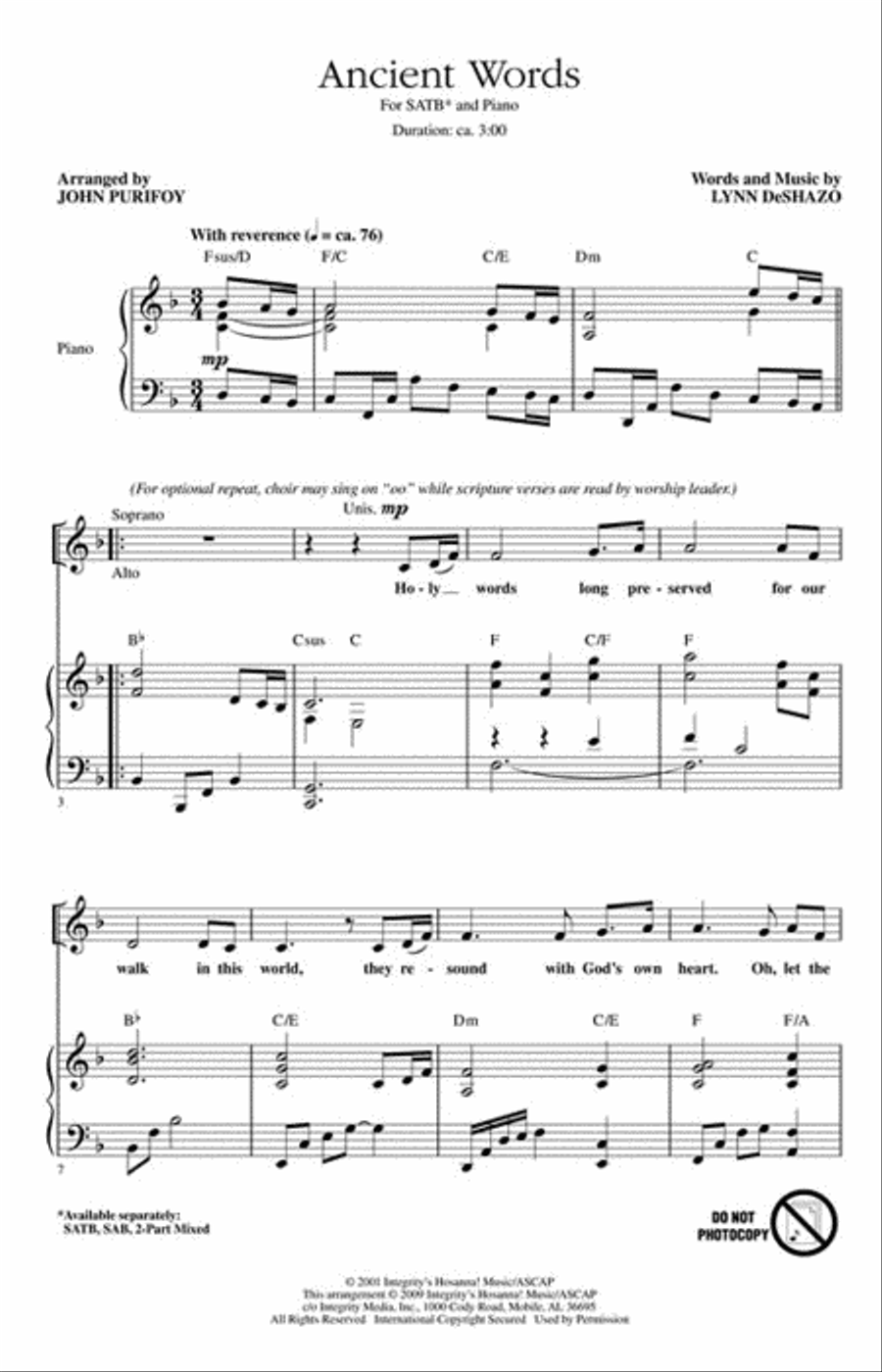Ancient Words 4-Part scores gallery preview page 2