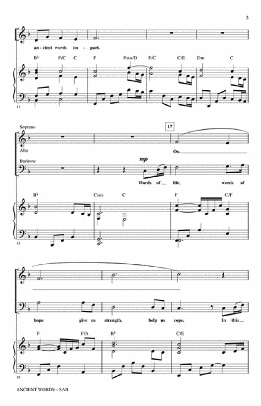 Ancient Words Ancient Words 3-Part scores gallery preview page 3