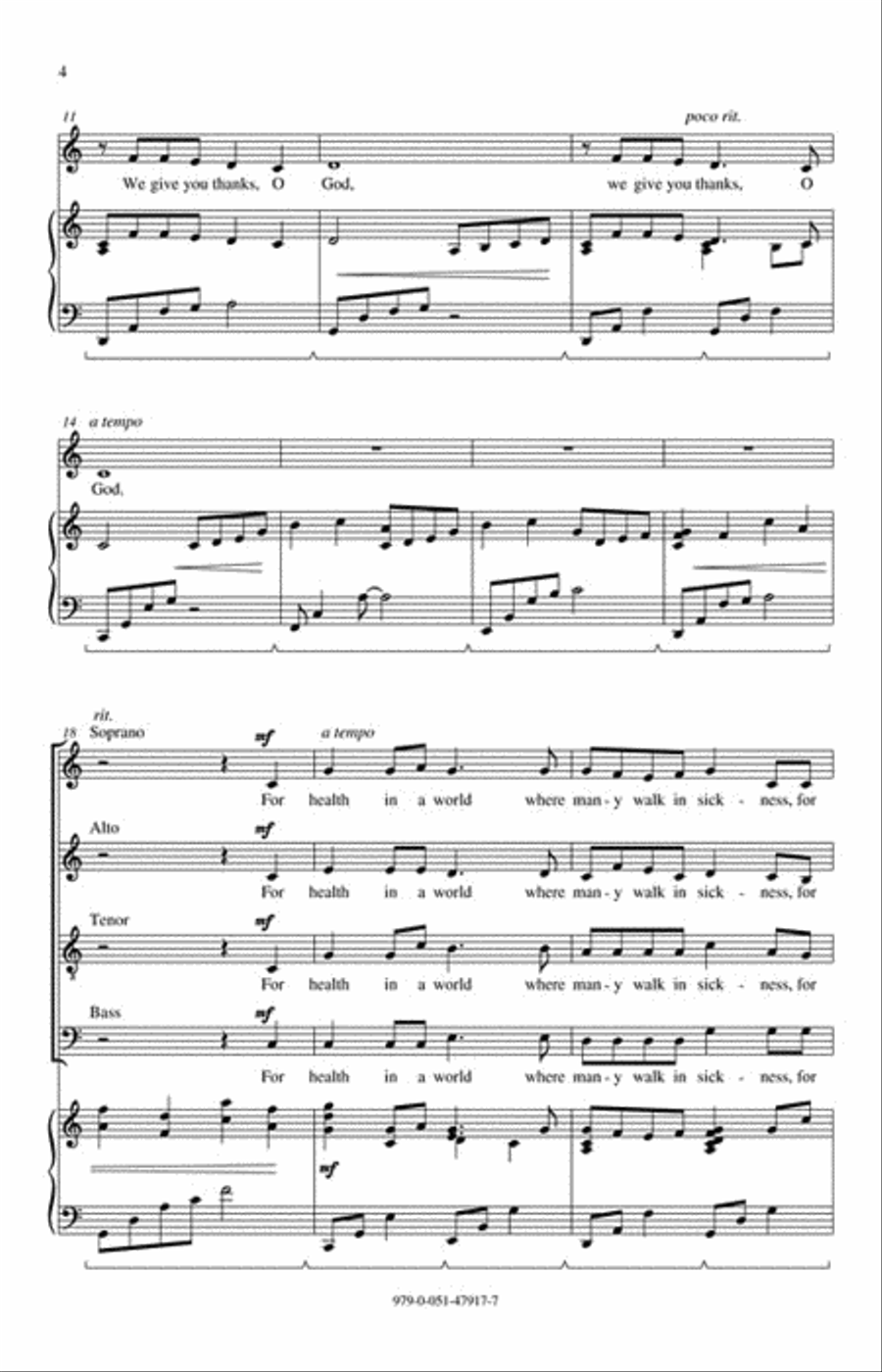 All Thy Gifts of Love All Thy Gifts of Love 4-Part scores gallery preview page 3
