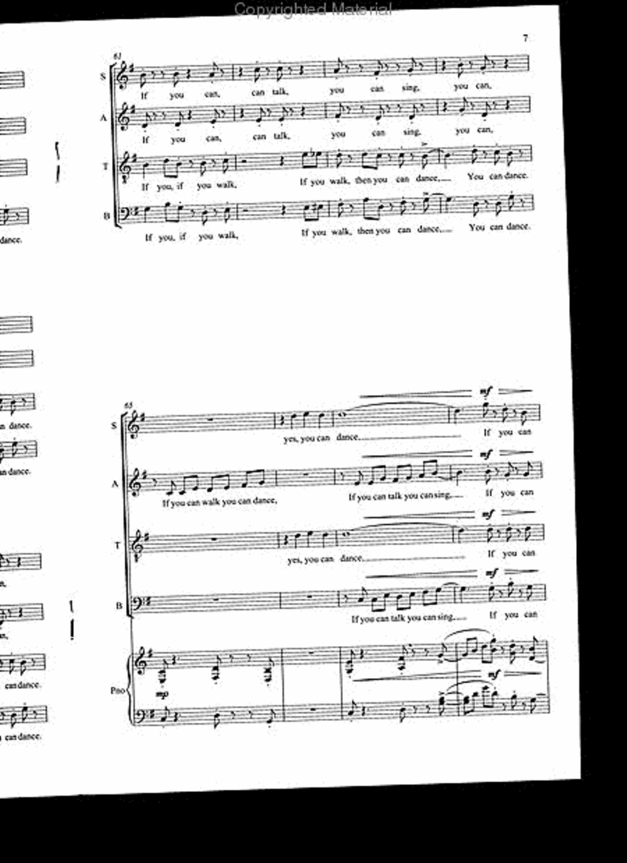 If You Can Walk You Can Dance If You Can Walk You Can Dance 4-Part scores gallery preview page 3