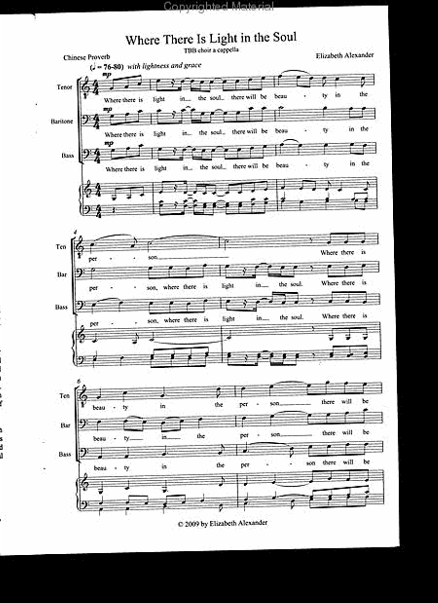 Where there is Light In the Soul 3-Part scores gallery preview page 2