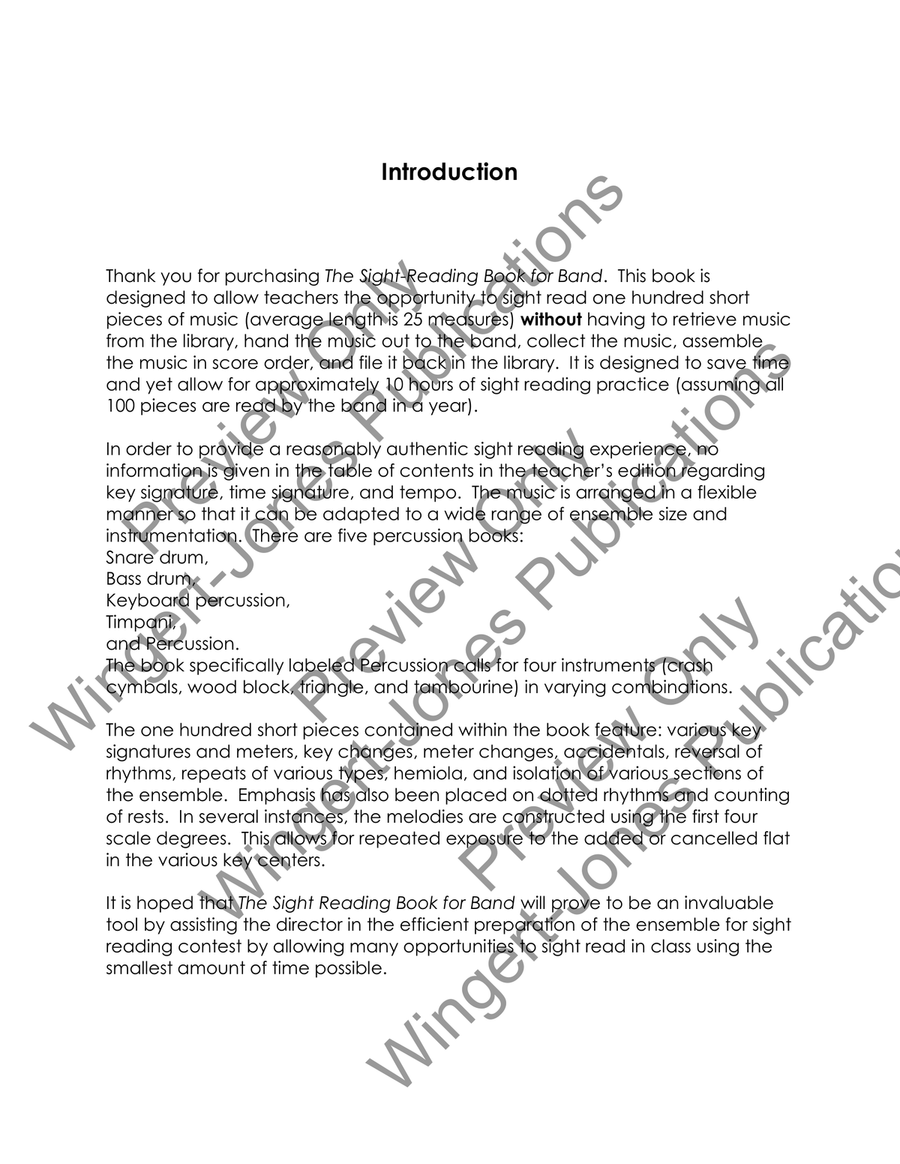 Sight Reading Book For Band, Vol 1 - Trombone 1 Concert Band scores gallery preview page 3
