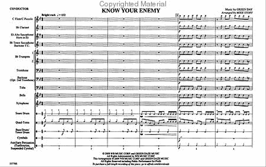 Know Your Enemy Marching Band scores gallery preview page 2