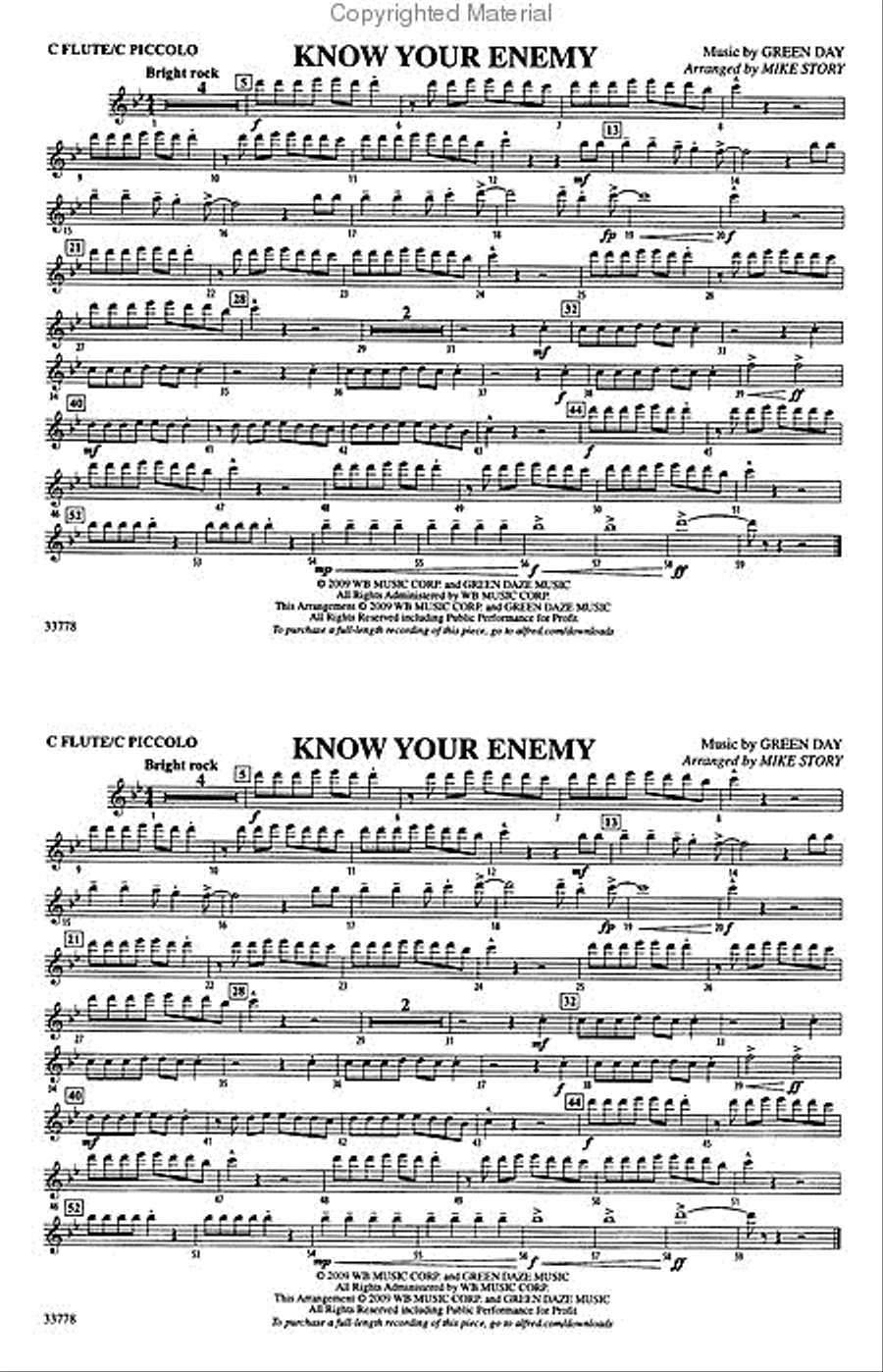 Know Your Enemy Marching Band scores gallery preview page 3