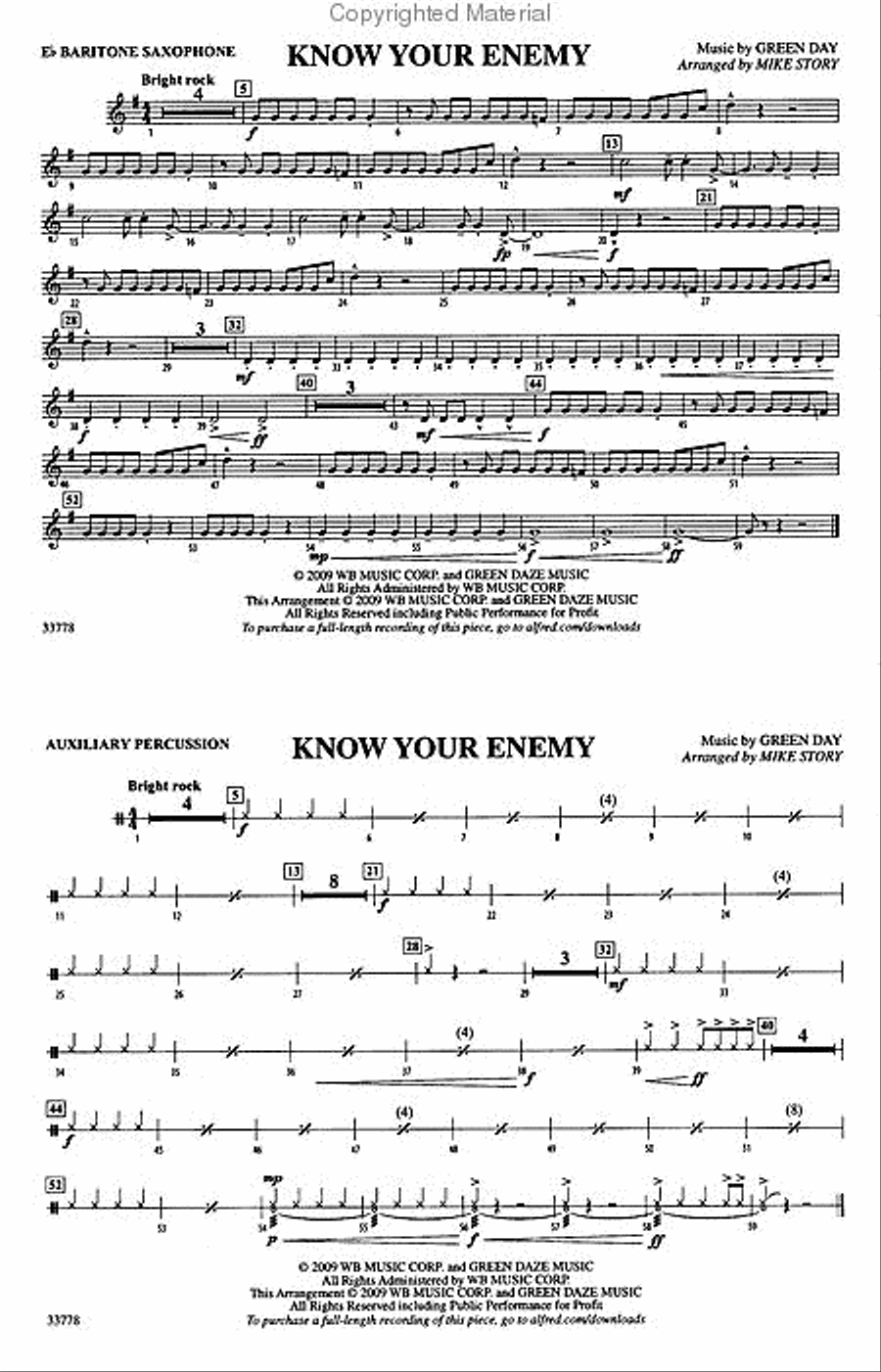 Know Your Enemy Marching Band scores gallery preview page 4