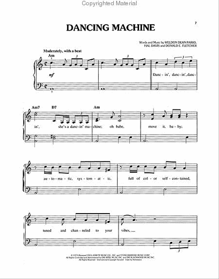 Best of the Jackson 5 Easy Piano scores gallery preview page 3