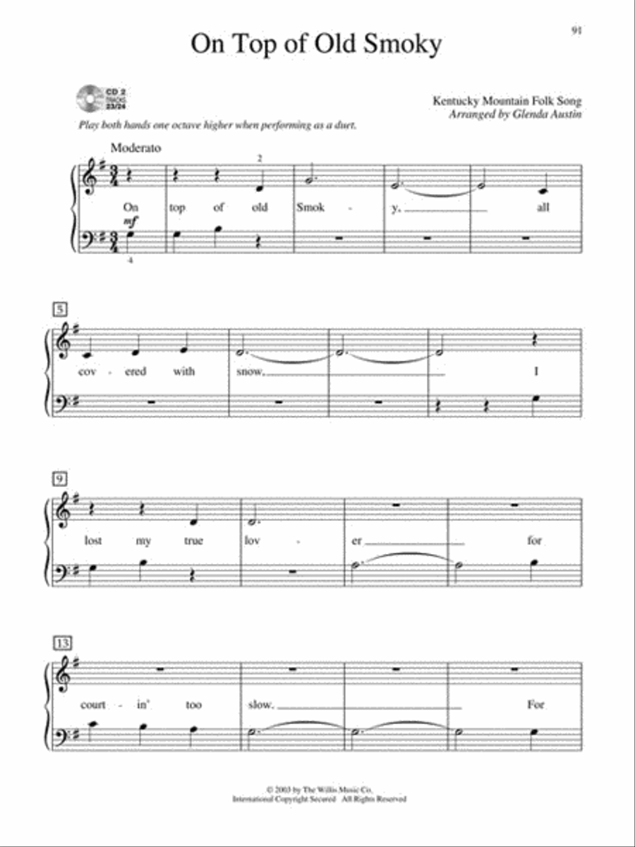 Teaching Little Fingers to Play Songbook – 55 Fantastic Songs for the Earliest Beginner Piano Method scores gallery preview page 5