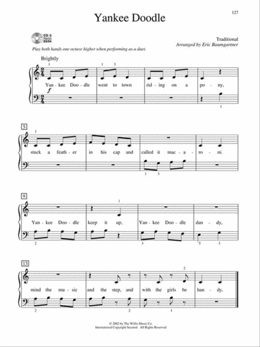Teaching Little Fingers to Play Songbook – 55 Fantastic Songs for the Earliest Beginner Piano Method scores gallery preview page 7