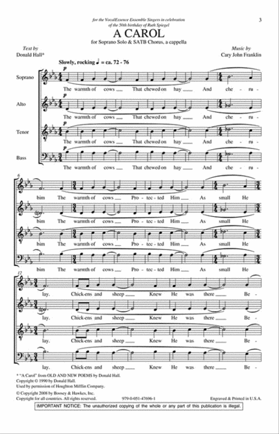 A Carol A Carol 4-Part scores gallery preview page 2
