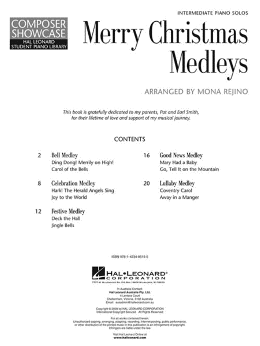Merry Christmas Medleys Piano Method scores gallery preview page 2
