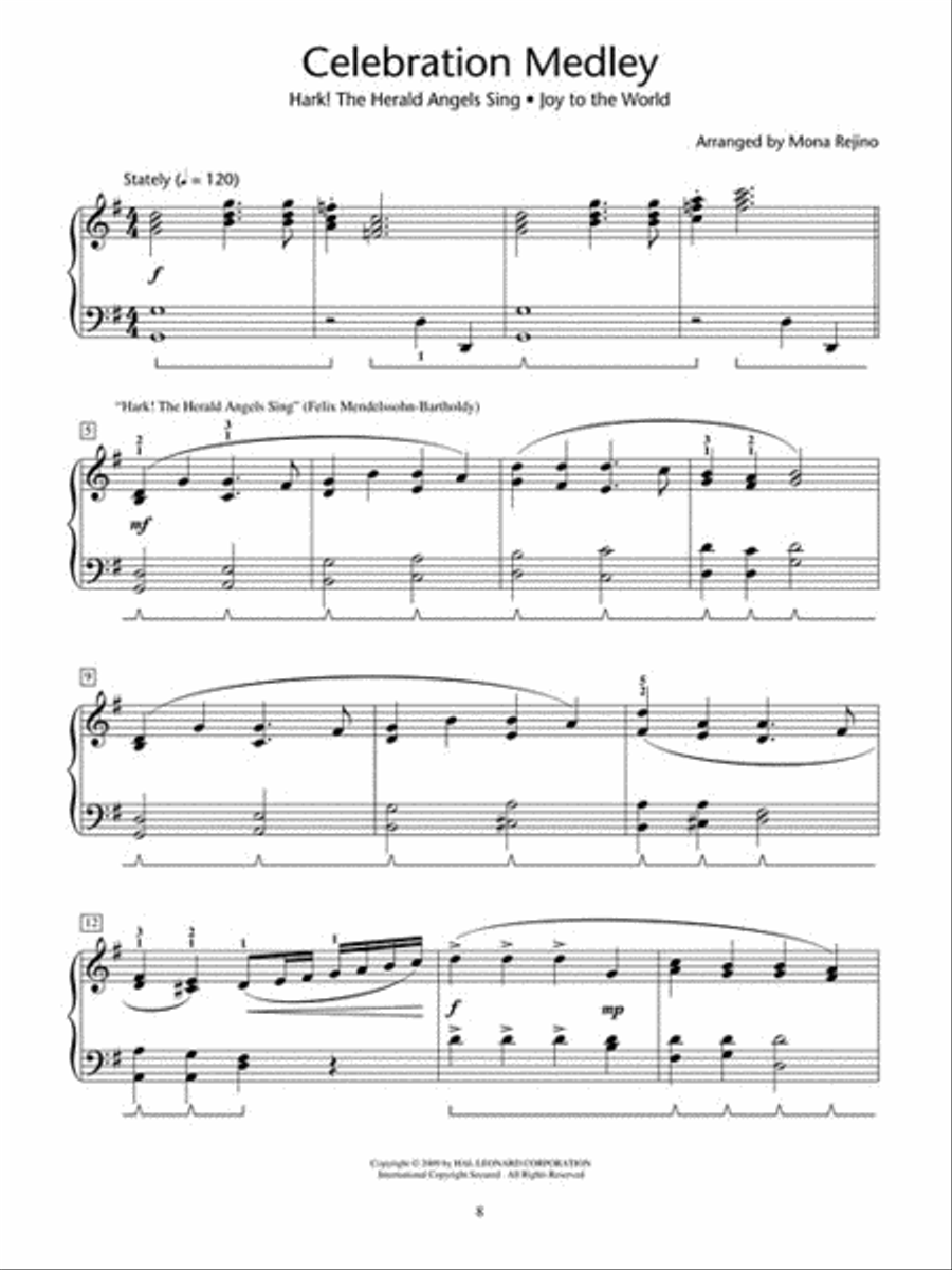 Merry Christmas Medleys Piano Method scores gallery preview page 4