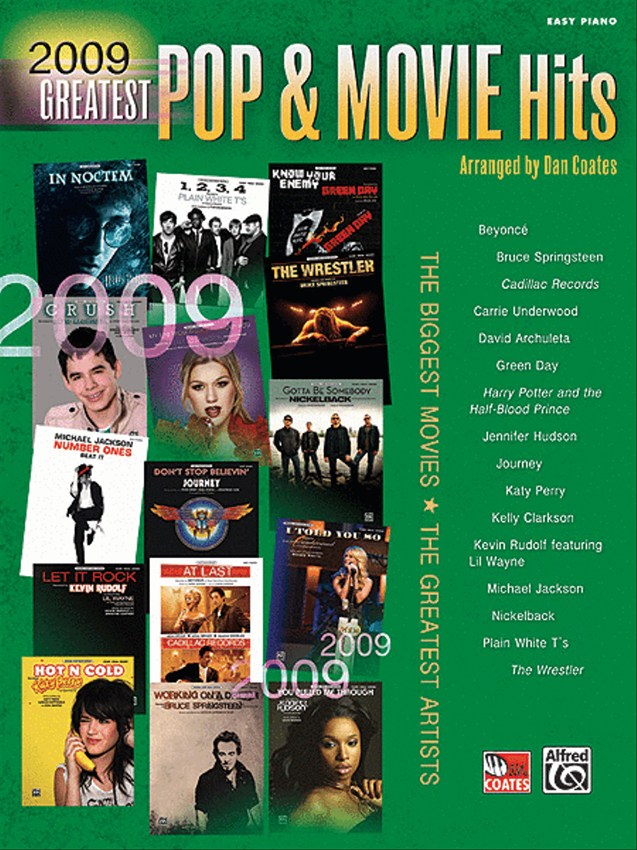 2009 Greatest Pop & Movie Hits Easy Piano scores gallery preview page 1