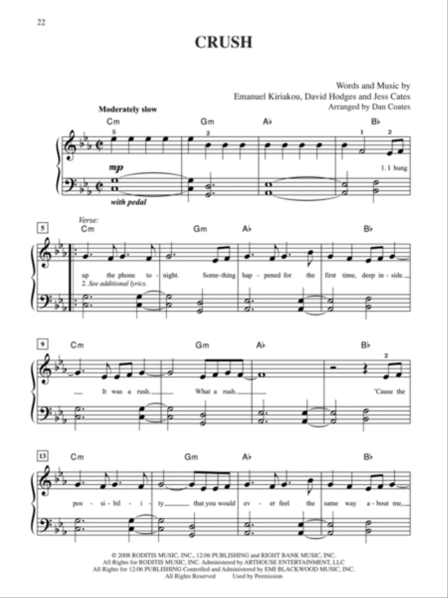 2009 Greatest Pop & Movie Hits Easy Piano scores gallery preview page 2