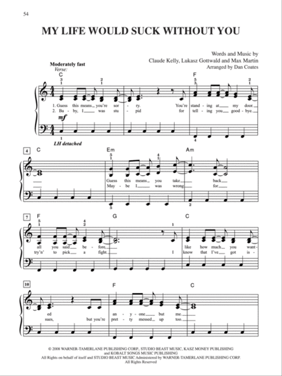 2009 Greatest Pop & Movie Hits Easy Piano scores gallery preview page 4
