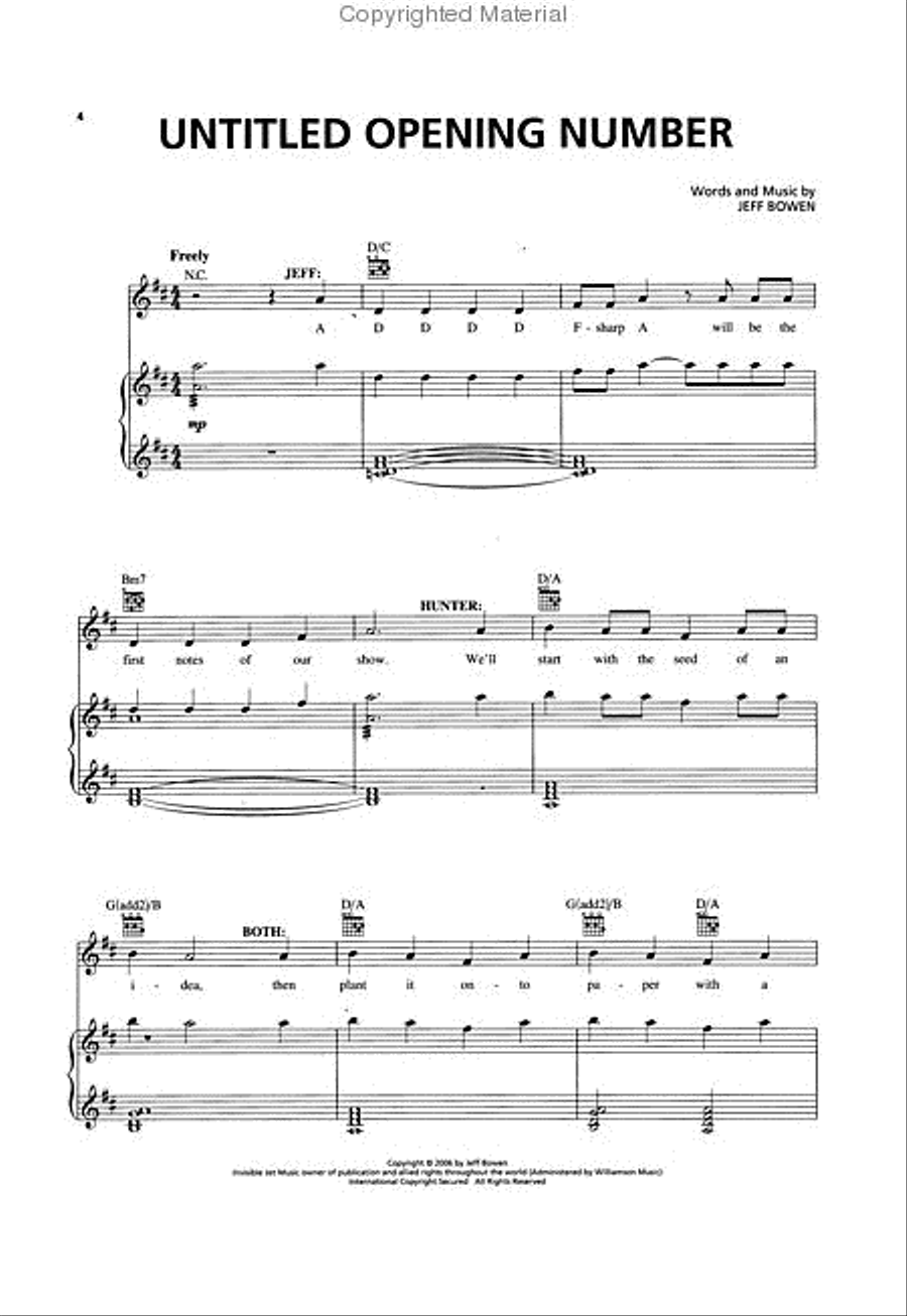 [title of show] Piano, Vocal scores gallery preview page 2