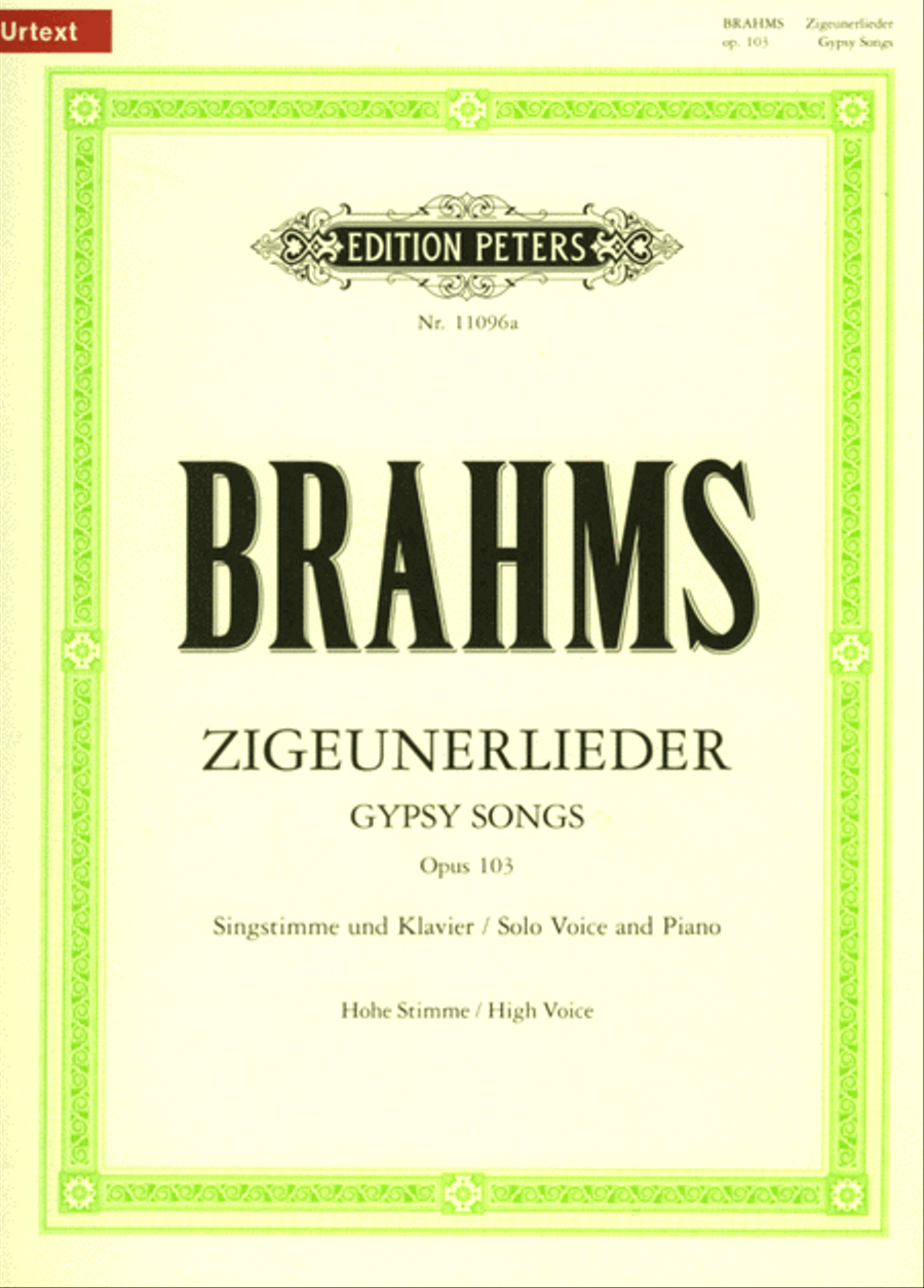 8 Zigeunerlieder Op.103 (high voice) High Voice scores gallery preview page 1