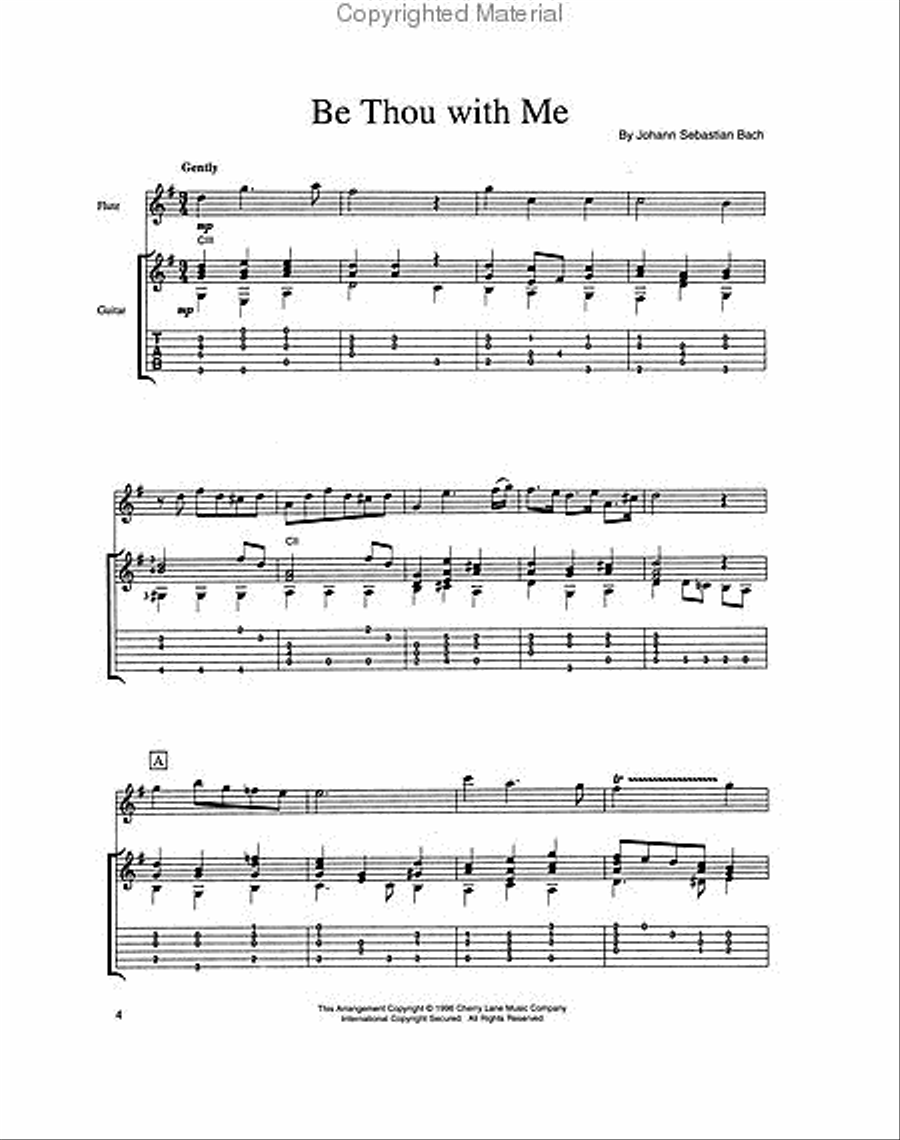 Bach for Flute and Guitar Flute scores gallery preview page 2