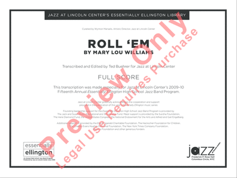 Roll 'Em Roll 'Em Jazz Ensemble scores gallery preview page 2