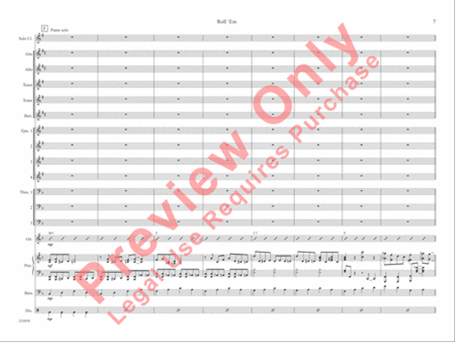 Roll 'Em Roll 'Em Jazz Ensemble scores gallery preview page 14