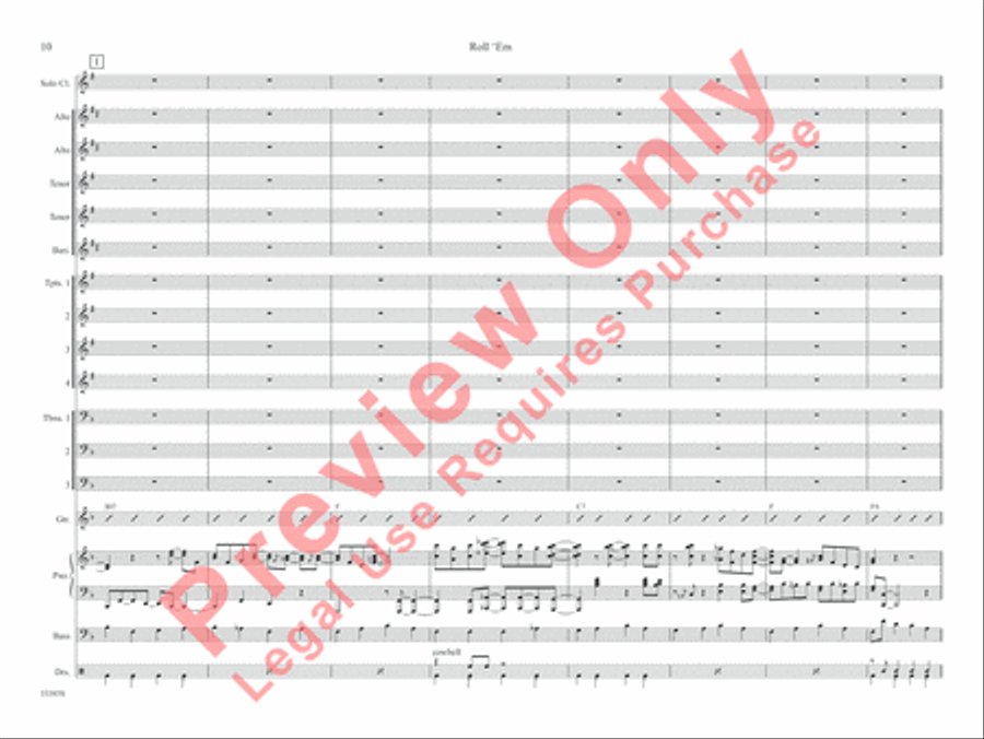Roll 'Em Roll 'Em Jazz Ensemble scores gallery preview page 17