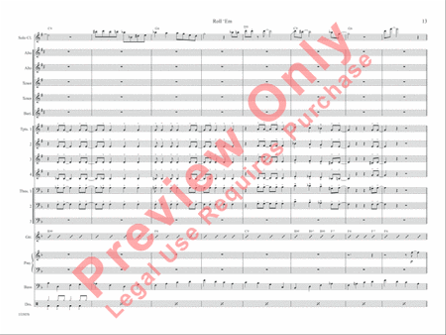 Roll 'Em Roll 'Em Jazz Ensemble scores gallery preview page 20
