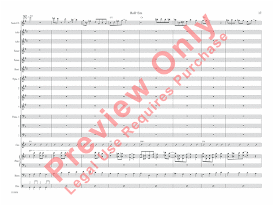 Roll 'Em Roll 'Em Jazz Ensemble scores gallery preview page 24