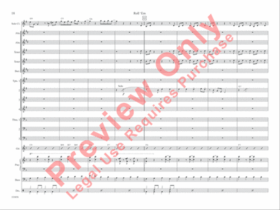 Roll 'Em Roll 'Em Jazz Ensemble scores gallery preview page 25