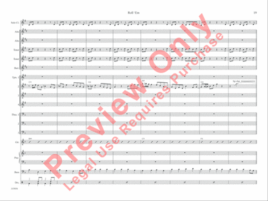Roll 'Em Roll 'Em Jazz Ensemble scores gallery preview page 26