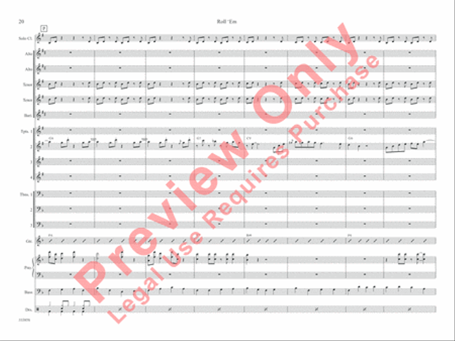 Roll 'Em Roll 'Em Jazz Ensemble scores gallery preview page 27