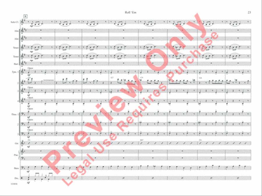 Roll 'Em Roll 'Em Jazz Ensemble scores gallery preview page 30