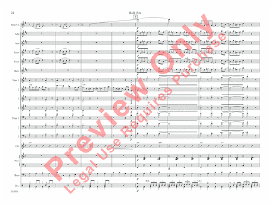 Roll 'Em Roll 'Em Jazz Ensemble scores gallery preview page 31