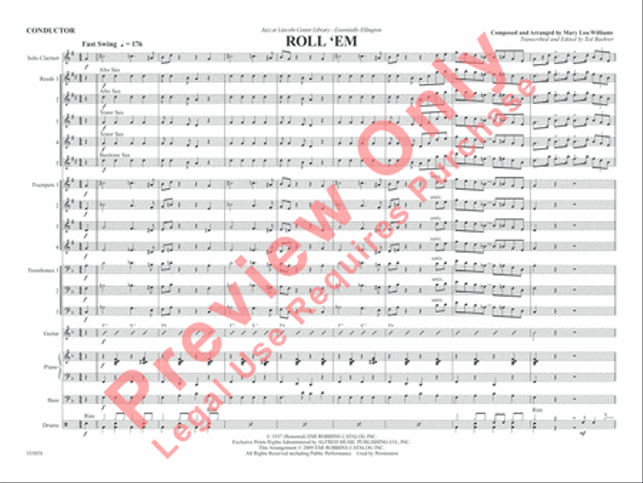 Roll 'Em Roll 'Em Jazz Ensemble scores gallery preview page 8