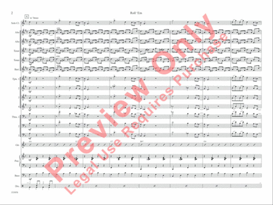 Roll 'Em Roll 'Em Jazz Ensemble scores gallery preview page 9