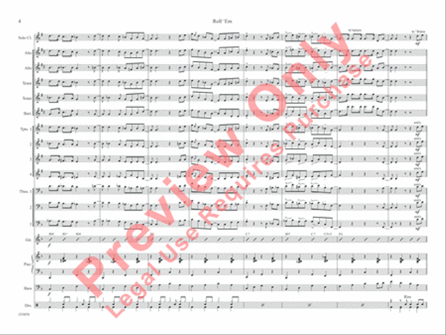 Roll 'Em Roll 'Em Jazz Ensemble scores gallery preview page 11