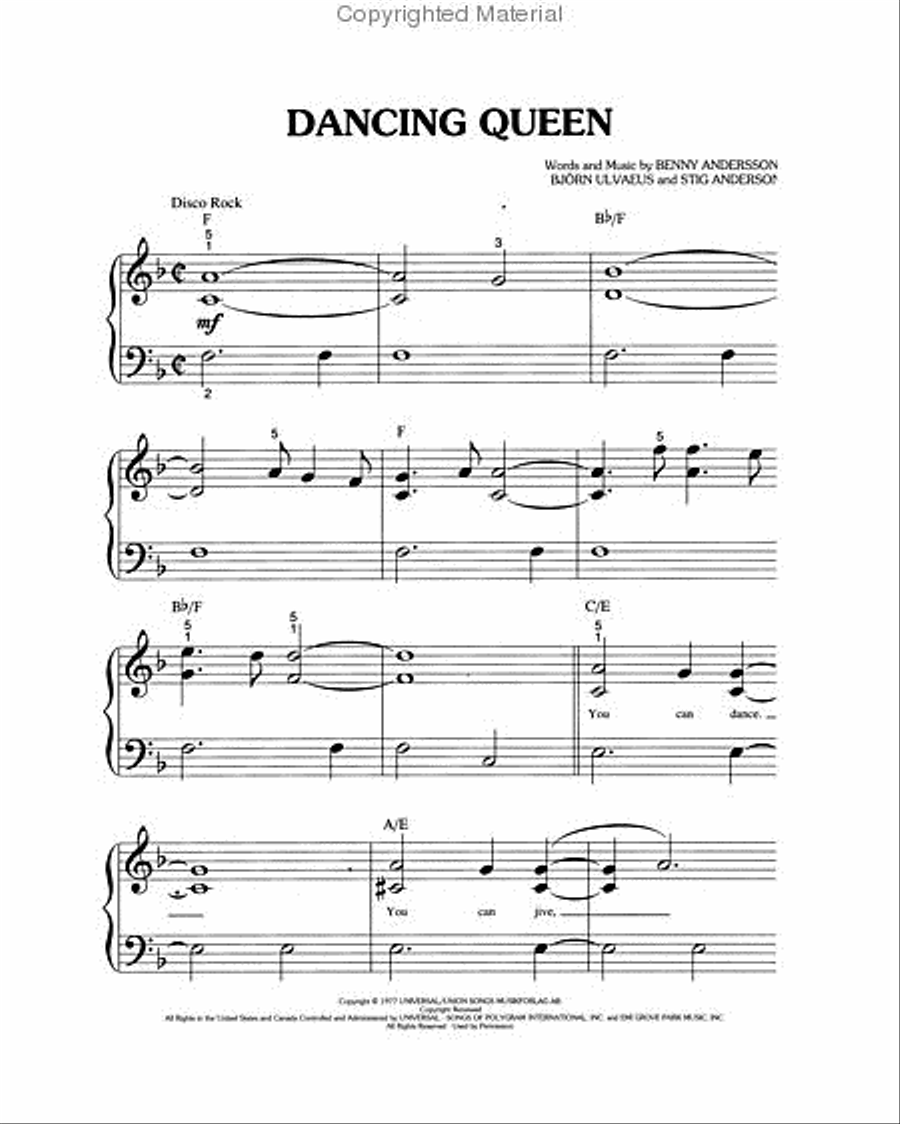 Mamma Mia! Mamma Mia! Easy Piano scores gallery preview page 2